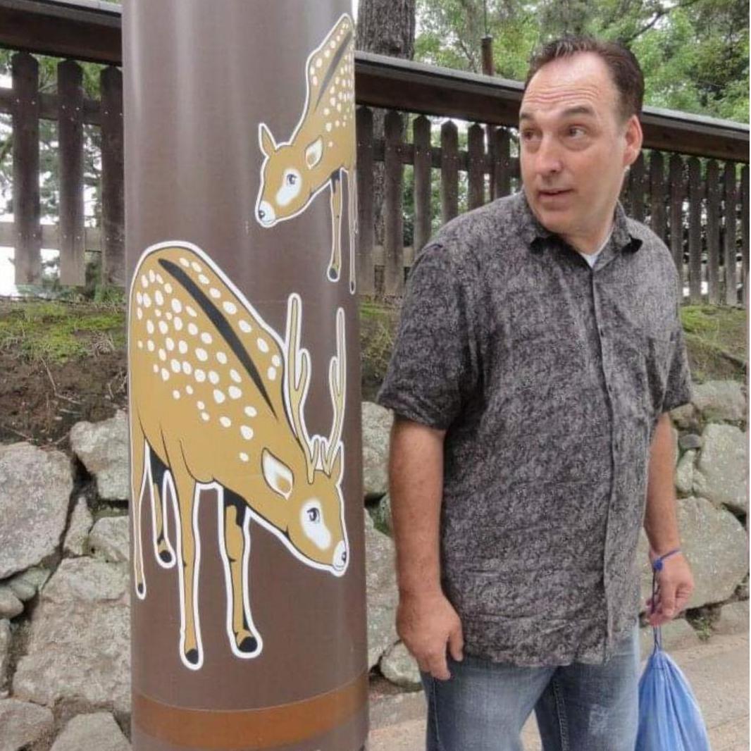 Watching out for deer in Nara. Japan 2012.