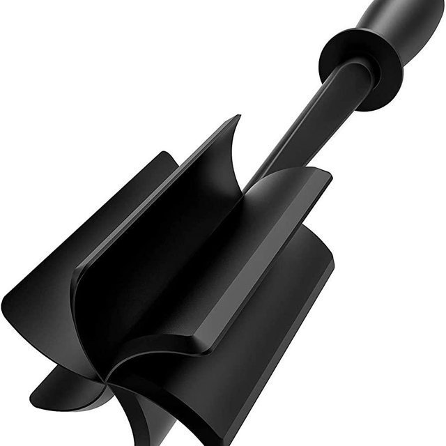 Professional Heat Resistant Ground Beef/Hamburger/Potato Masher | Nylon Ground Beef Chopper Tool | Hambuger Smasher Safe for Non-Stick Cookware (black)