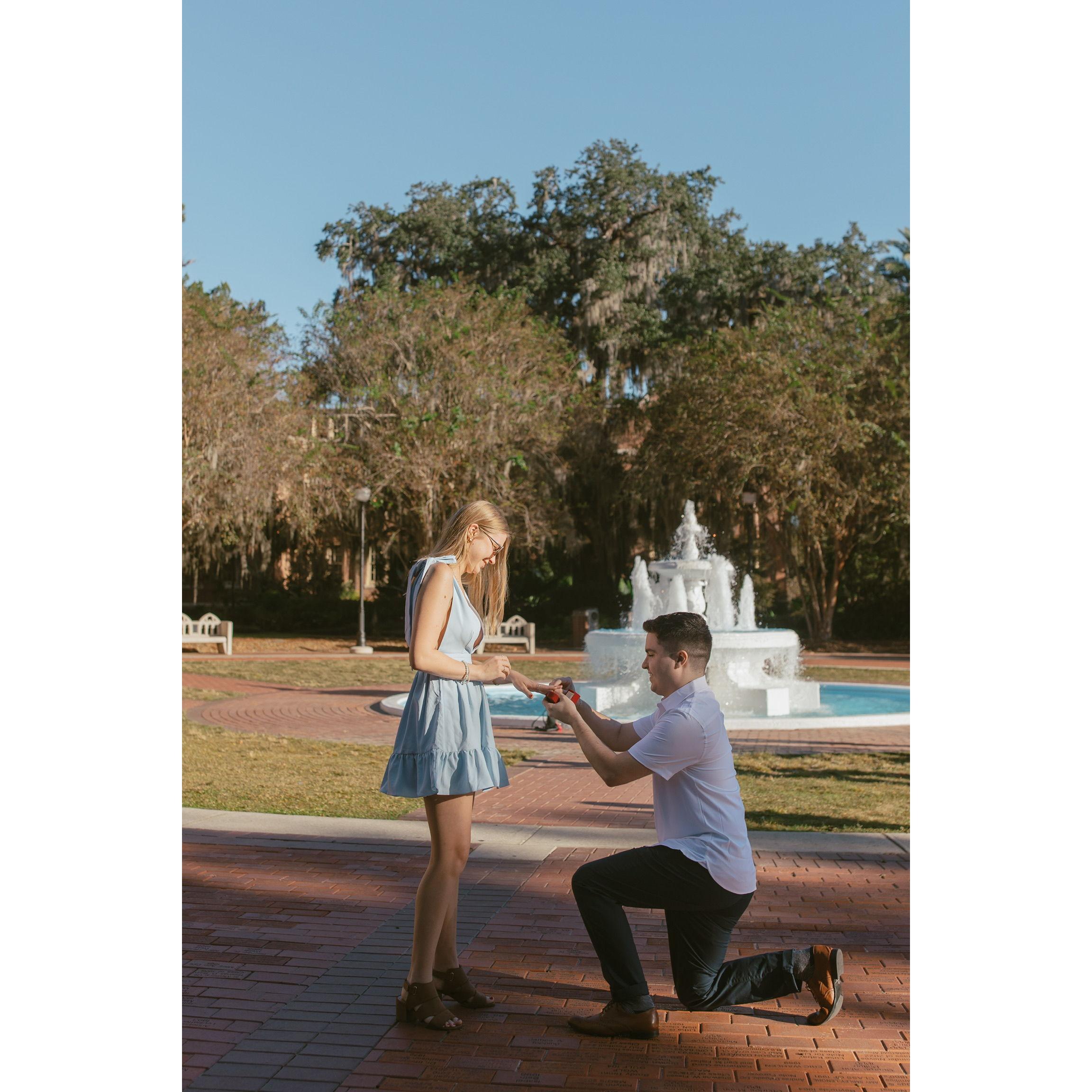He asked, she said yes!