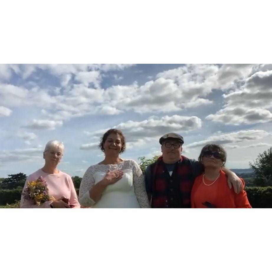 the wedding party! my two maids of honor!