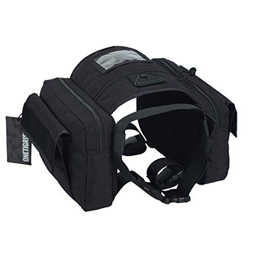 OneTigris Dog Pack Hound Travel Camping Hiking Backpack Saddle Bag Rucksack for Medium & Large Dog