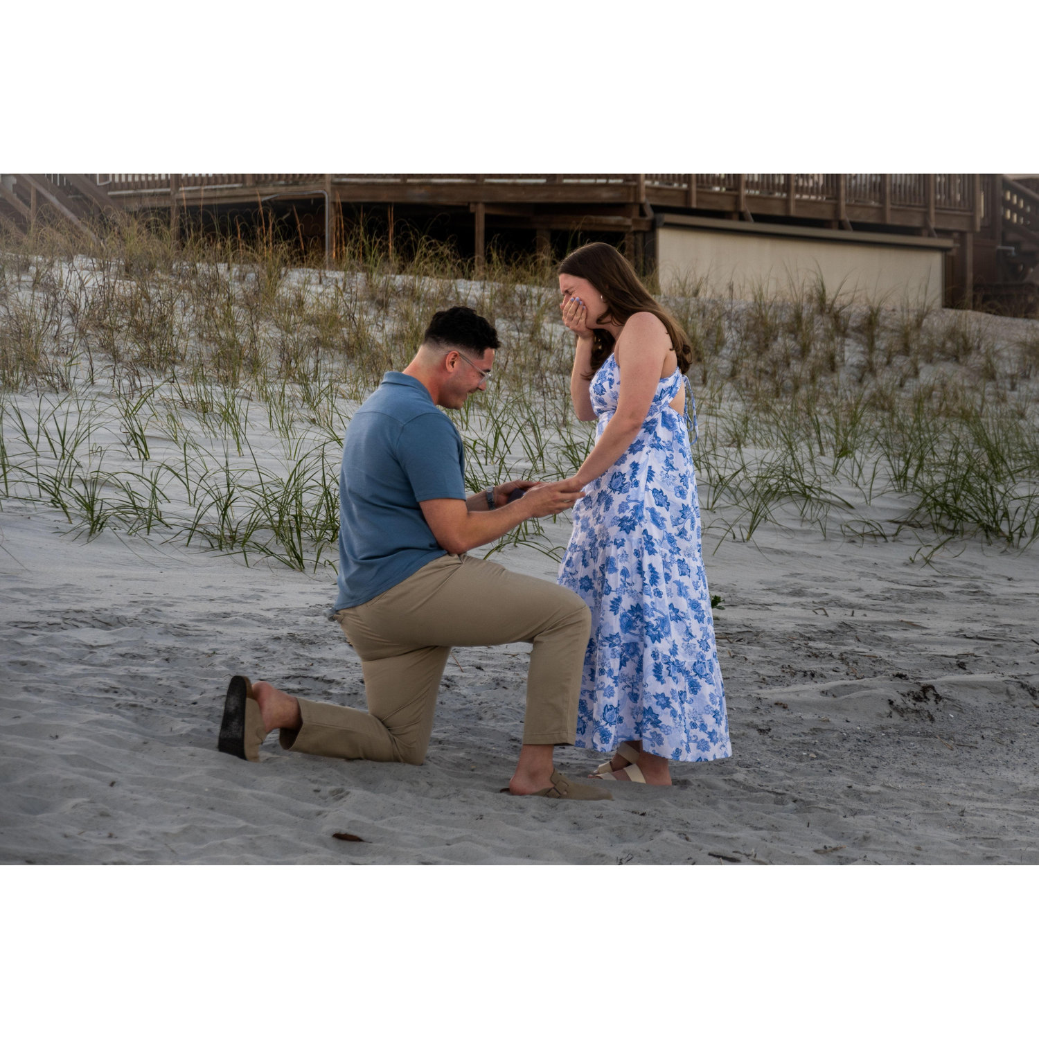 The moment he popped the question and she said yes!