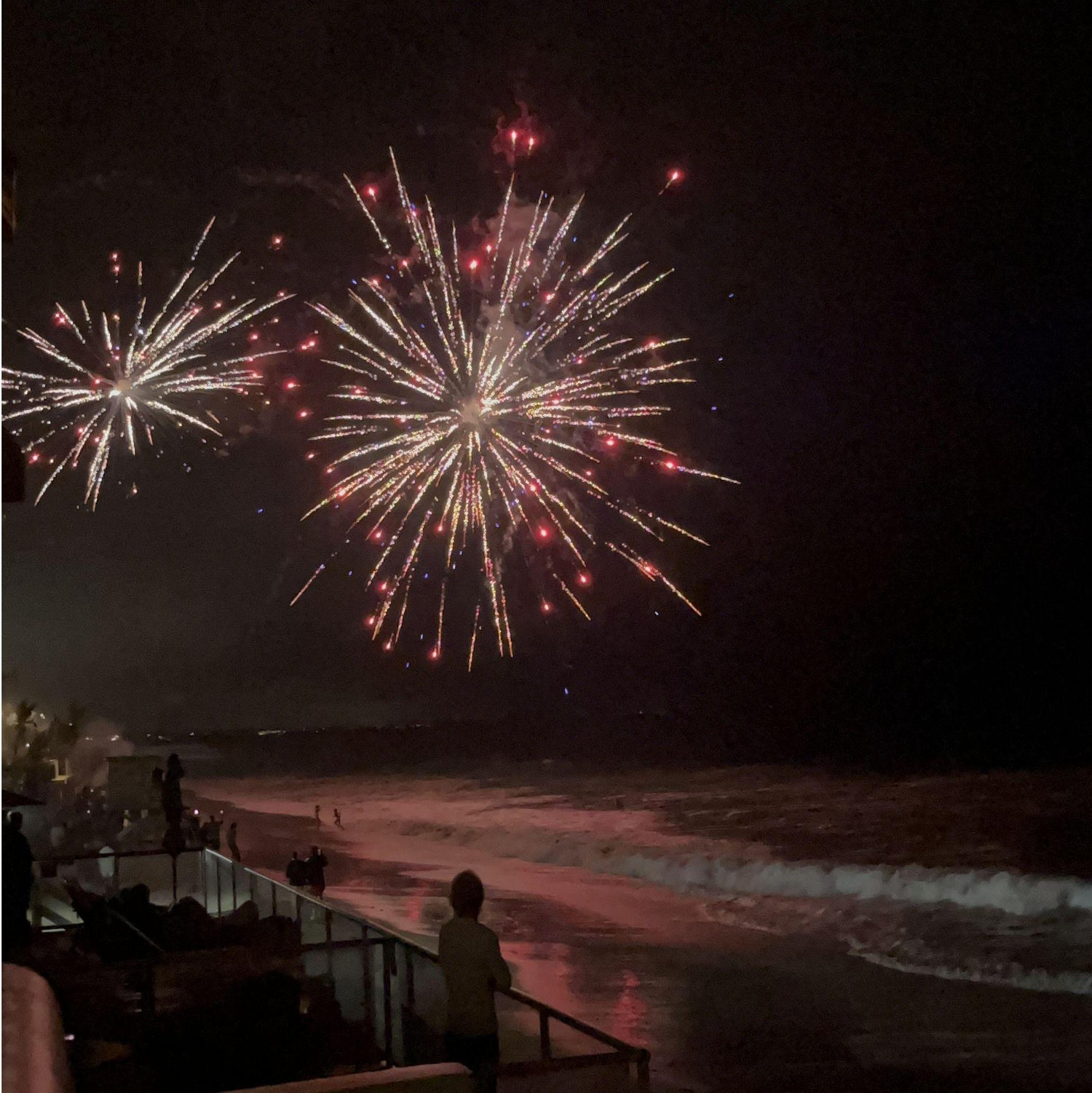 The first time we said "I Love You" while watching the fireworks