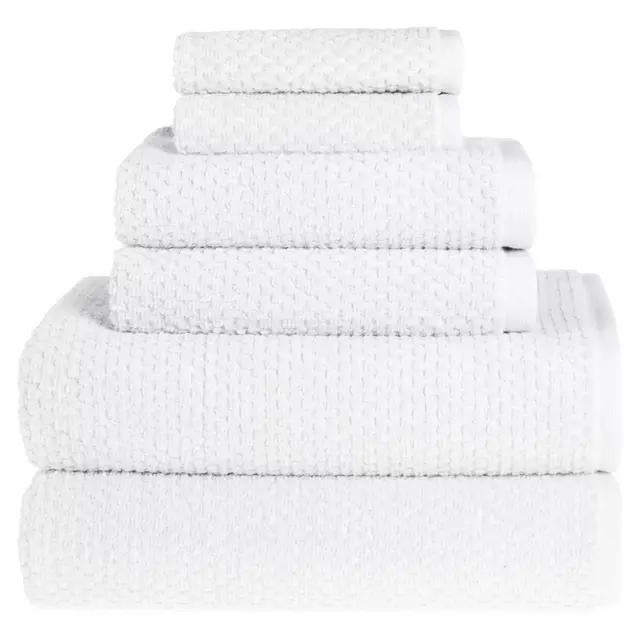 Wild Sage™ Savannah 6-Piece Cotton Towel Set in White