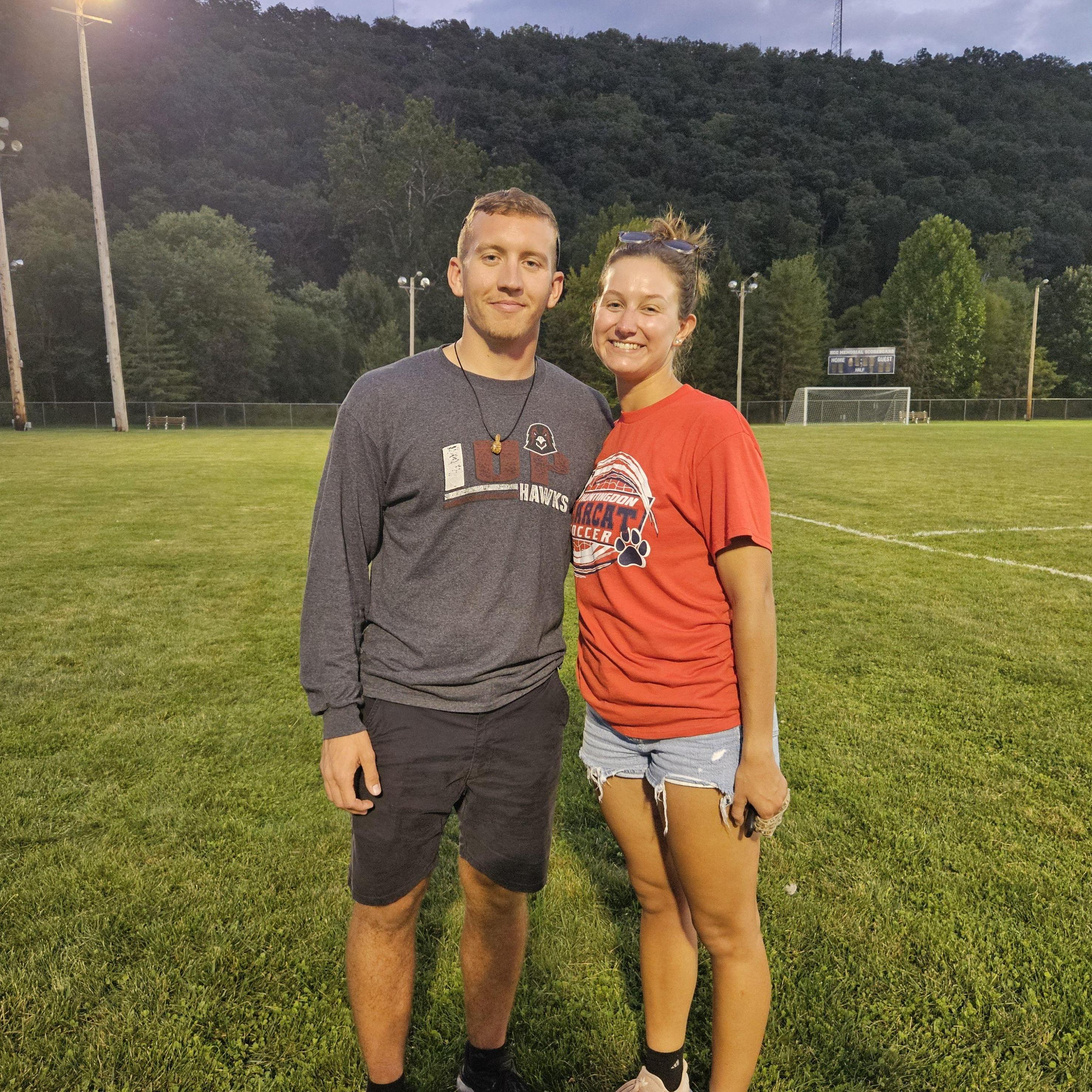 Detwiler Field in 2024 where we both played in high school