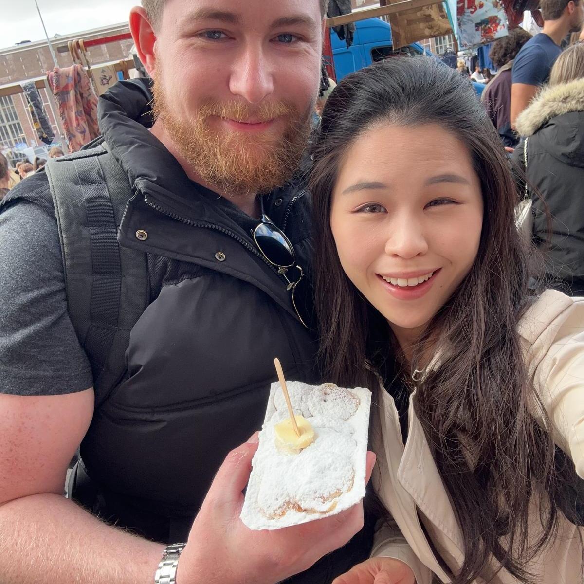 Trying Poffertjes - Amsterdam 2024