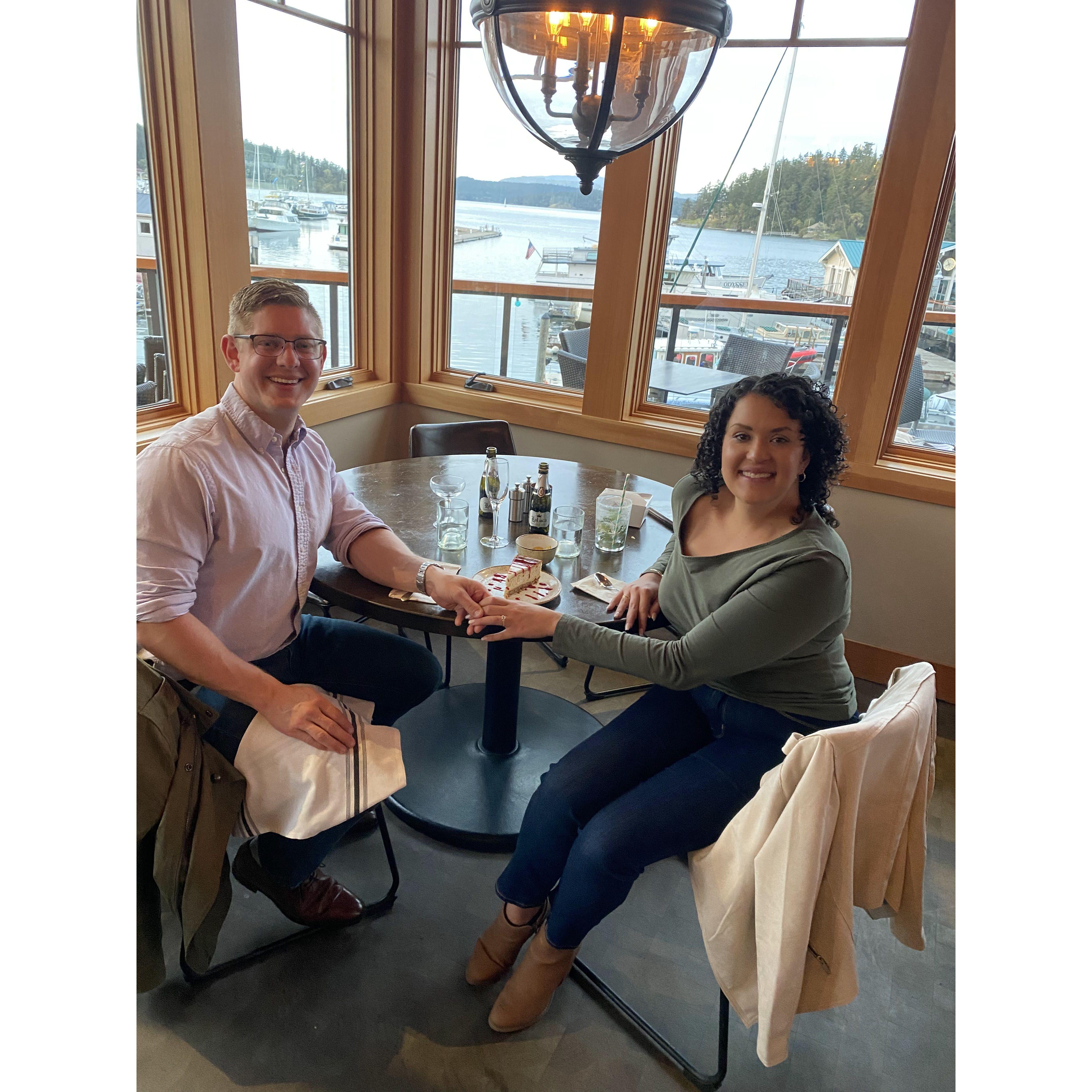 Dinner after our engagement