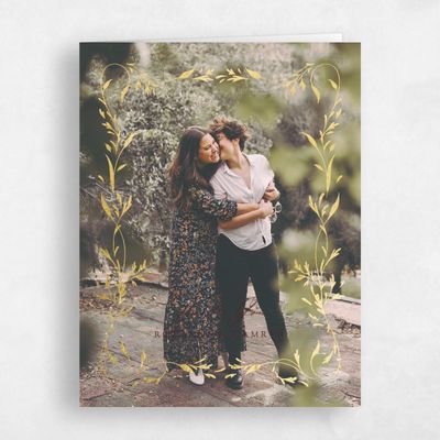 Maroon, Red Wedding Thank You - Clarissa Photo Foil