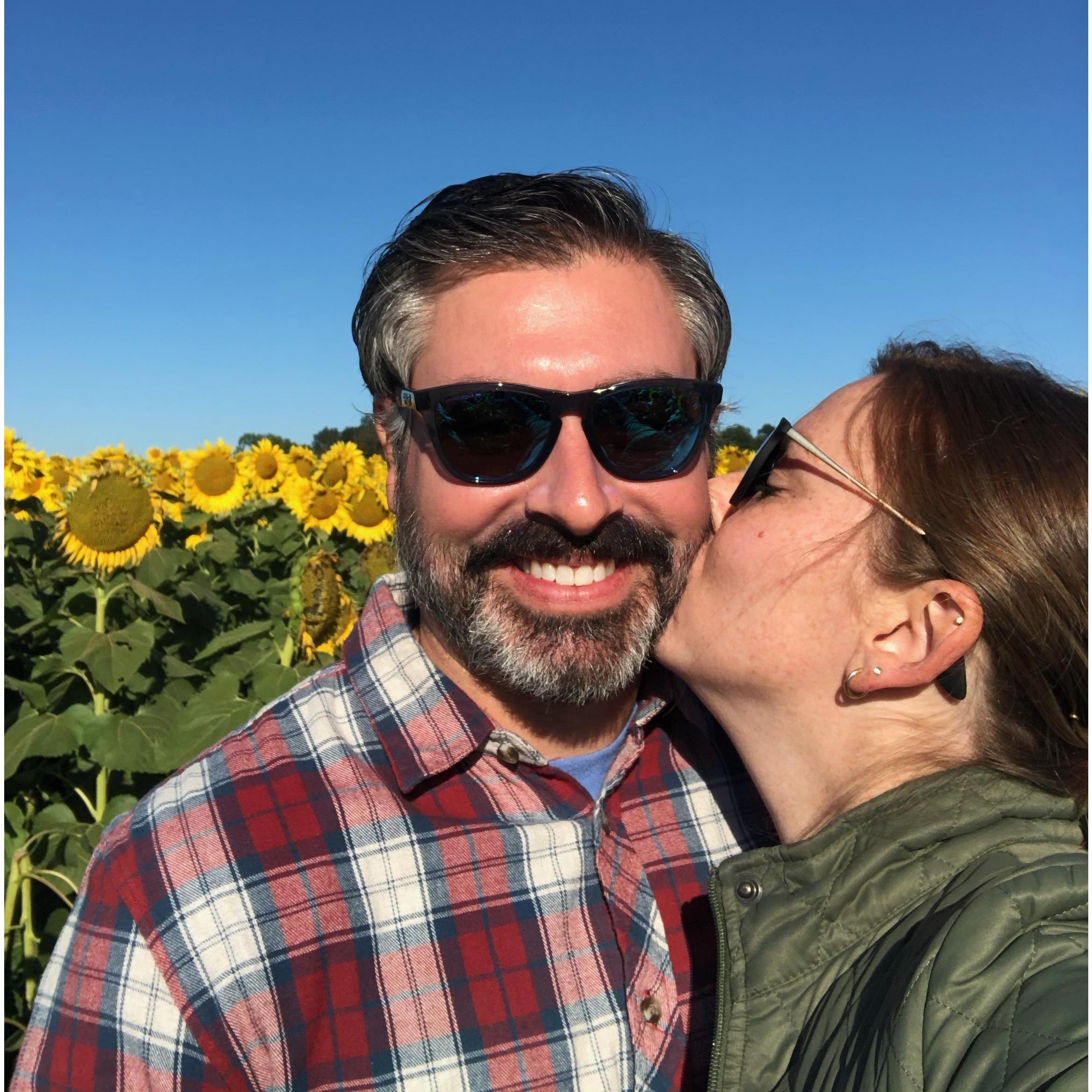 Right after Matt Proposed.  There weren't any people around to take a photo so we snapped a few selfies.