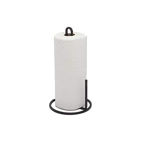 Umbra, Black Squire Paper Towel Holder for Kitchen, Bent Metal Wire Looks Like Cast Iron