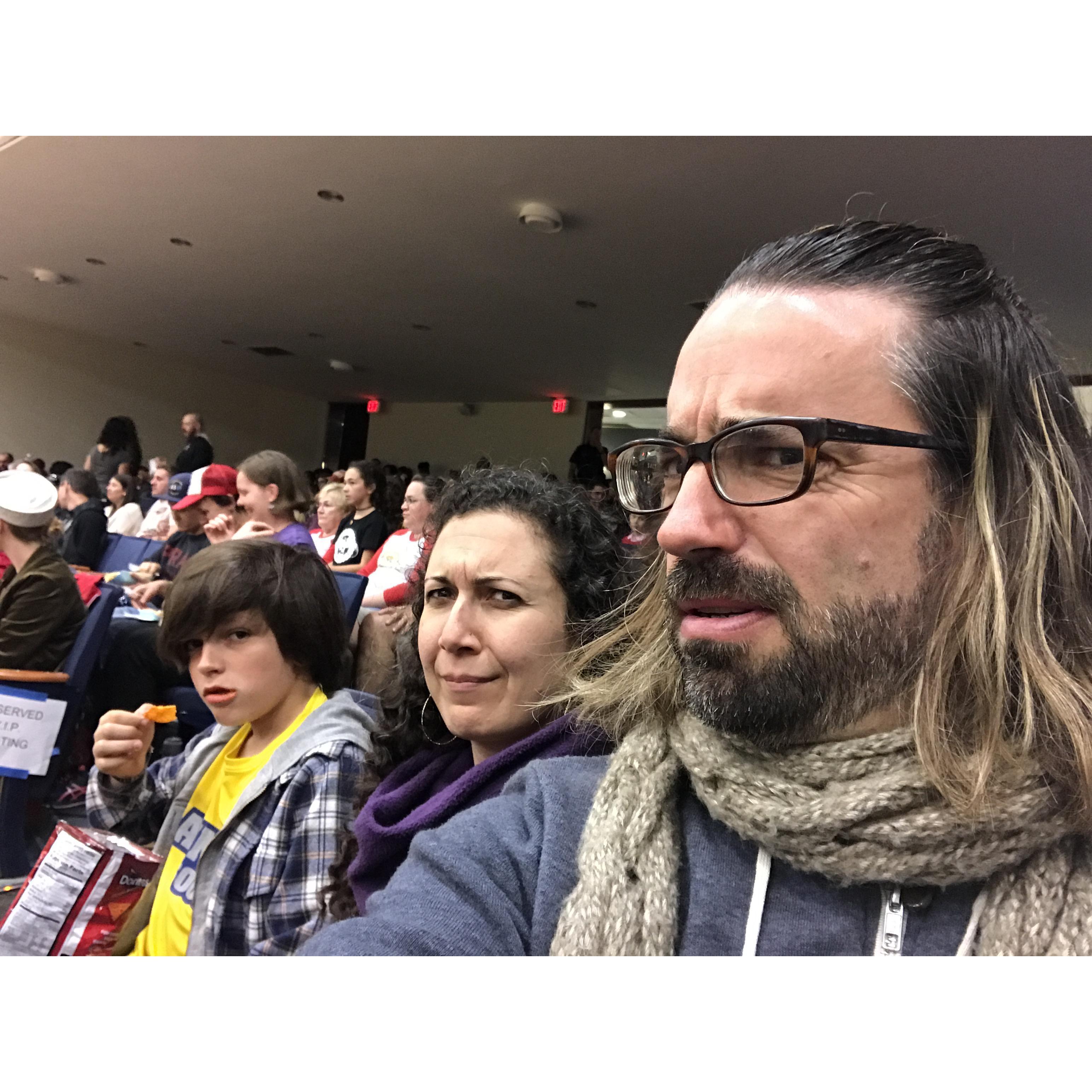 A key night in our family's development: first experience of roller derby.
