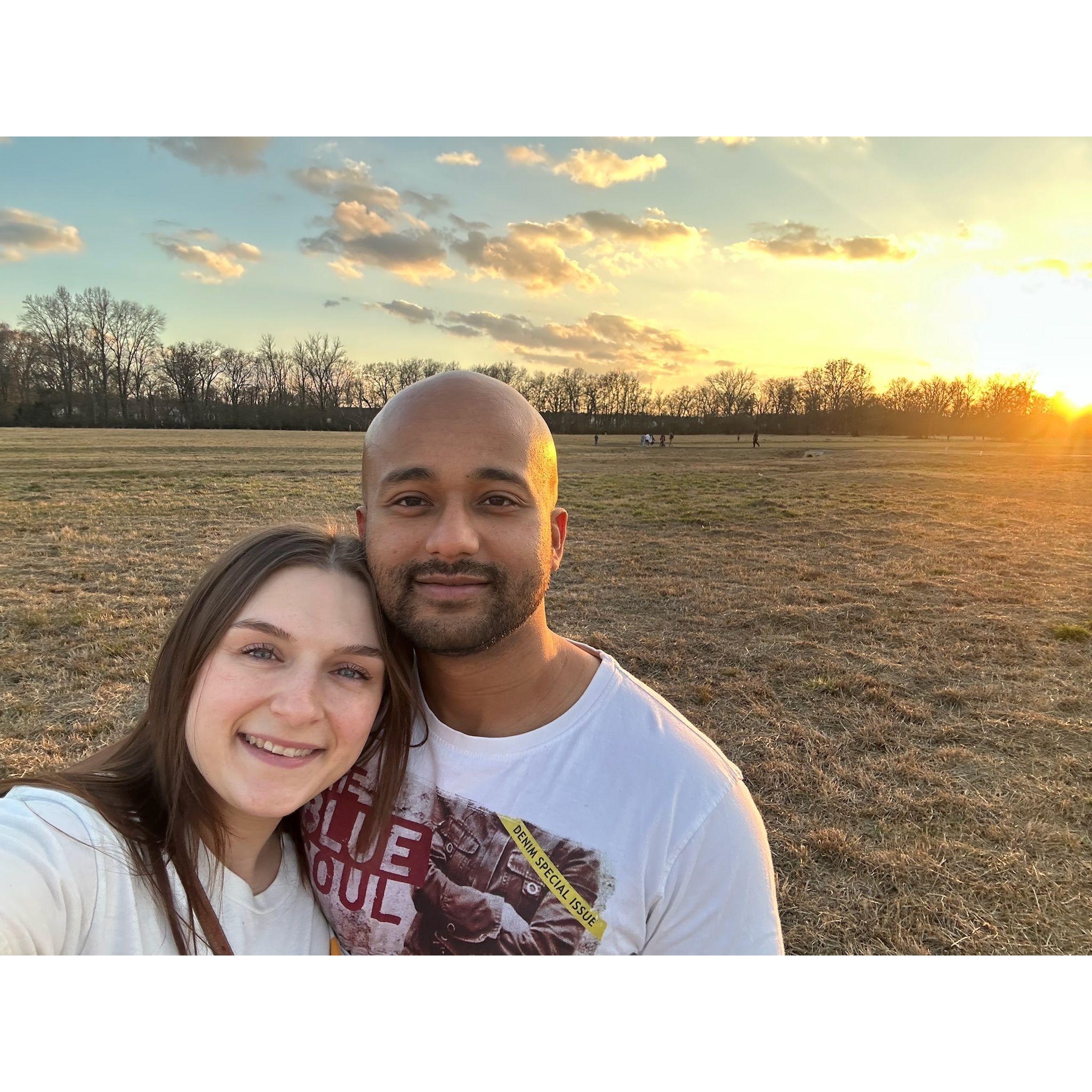 Our evenings walks in the woods in GA