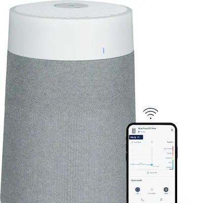 Blueair - Blue Pure 511i Max 926 sq ft HEPASilent Small Room Bedroom Air Purifier - White/Gray