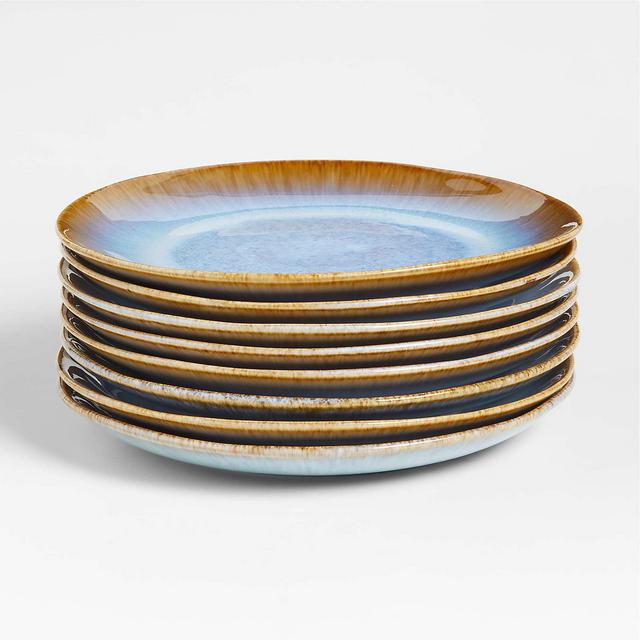 Julo Blue Dinner Plates, Set of 8