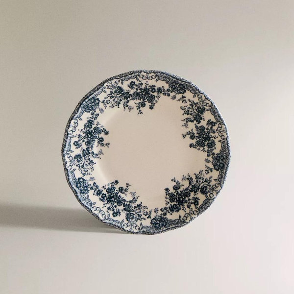 FLORAL EARTHENWARE SIDE PLATE