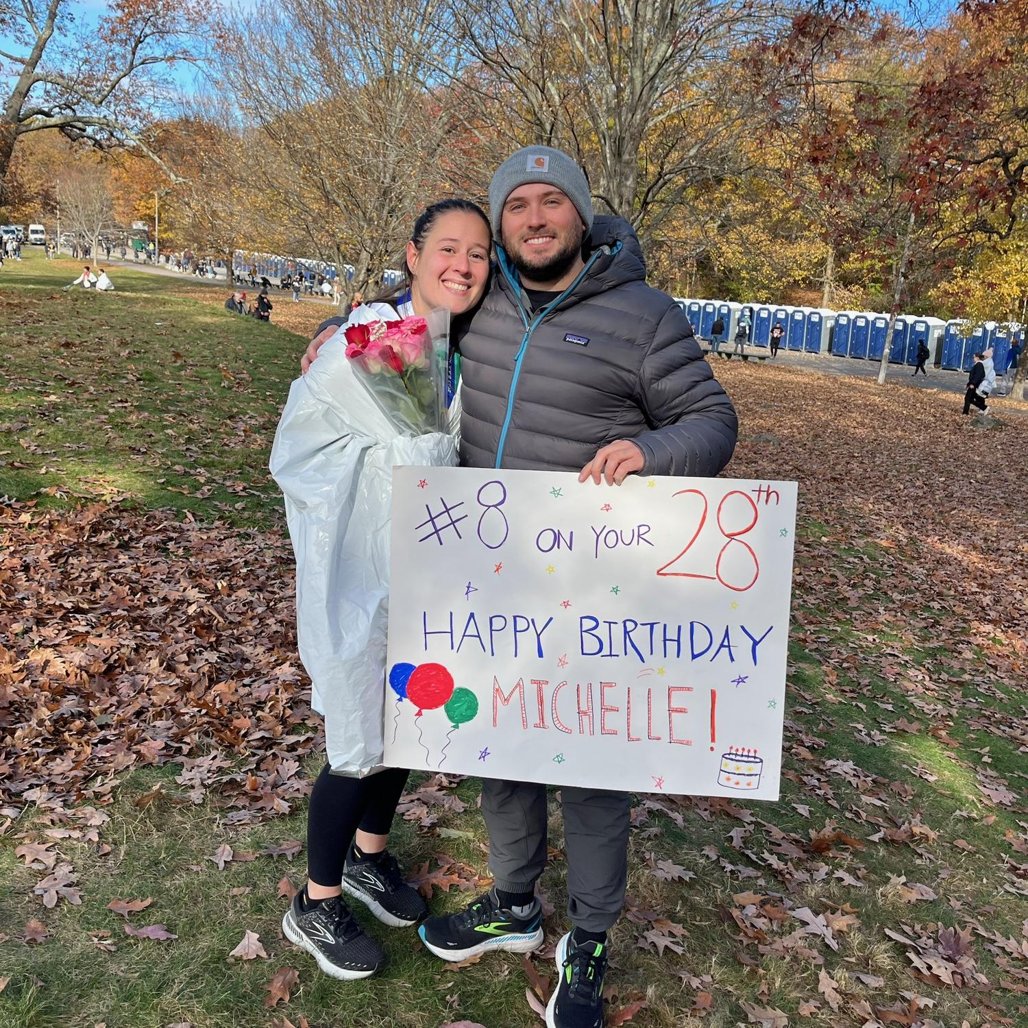 Michelle's 8th half marathon completed on her 28th birthday!