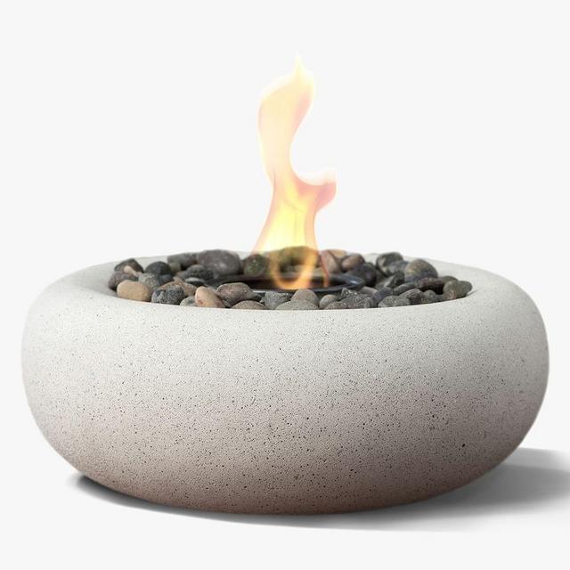 Terraflame Zen Indoor/Outdoor Firebowl, 11"diam., White
