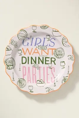 Phthalo Ruth Girls Want Dinner Parties Dessert Plate