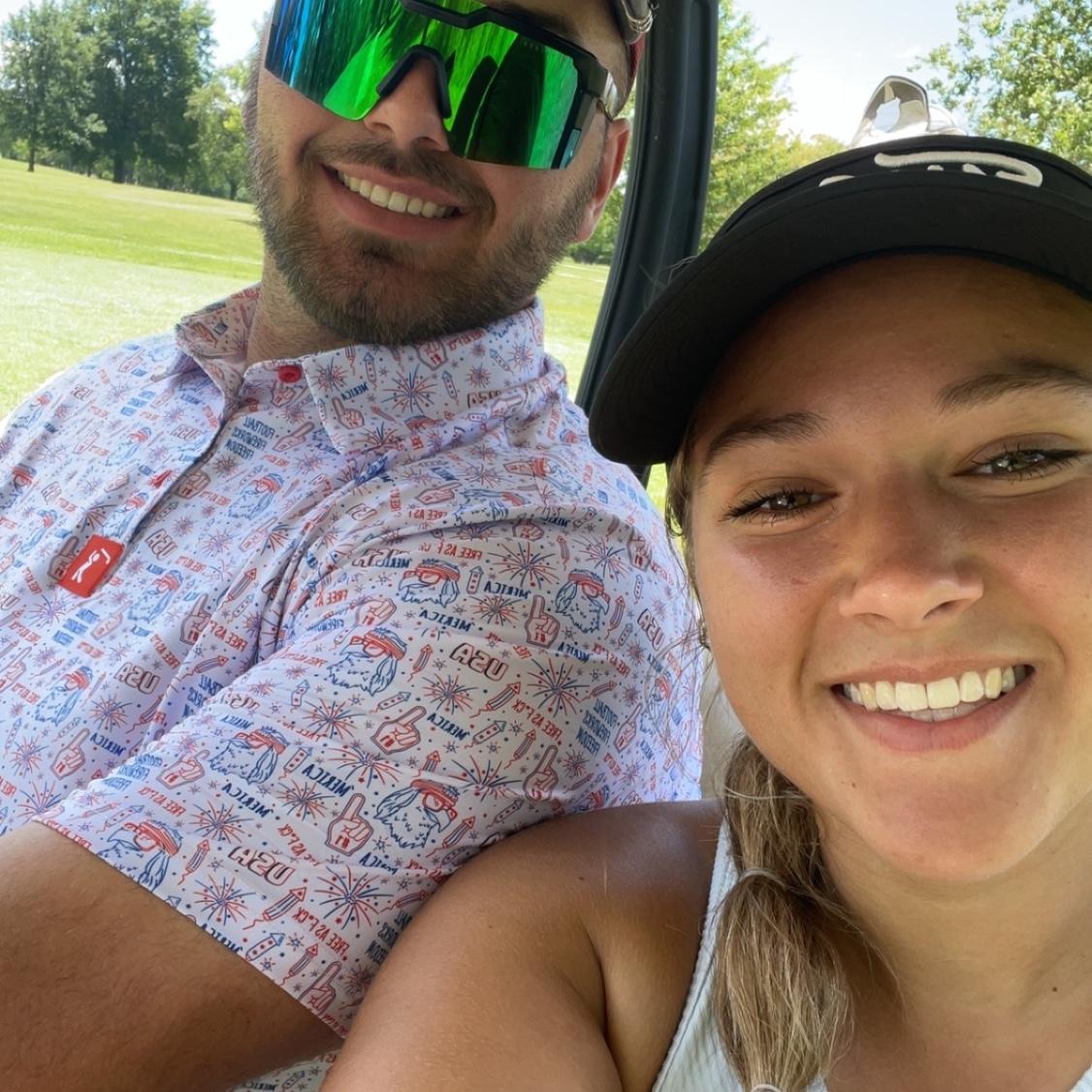 Love our golfing dates! A new favorite activity for Megan.