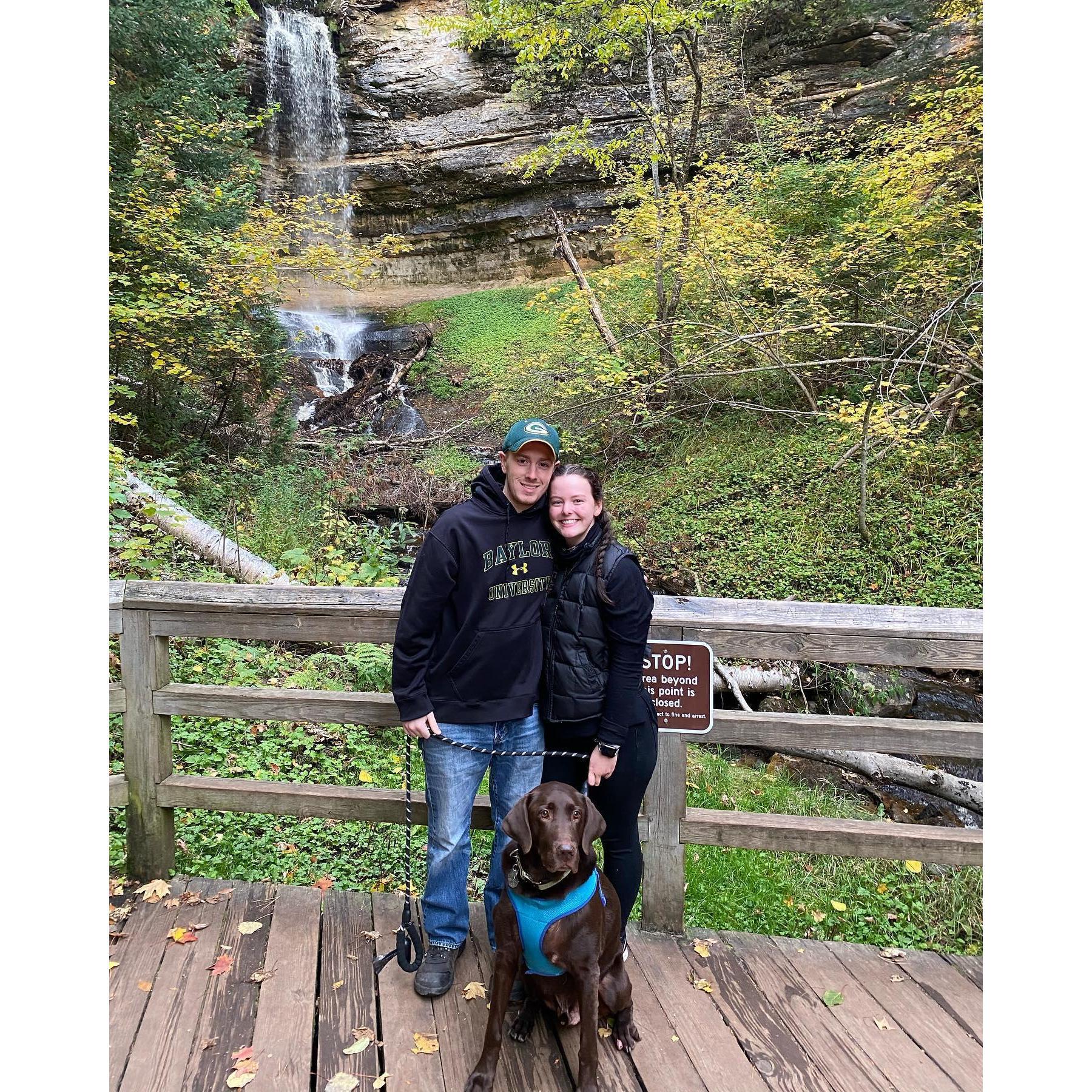 Visiting AuSable Falls for our 5th anniversary