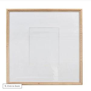 18" Natural Matted to 8x10 Beaded Frame