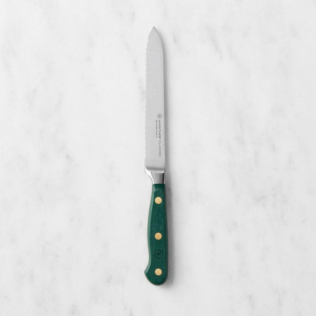 Wüsthof Classic Serrated Utility Knife, 5", Fresh Rosemary