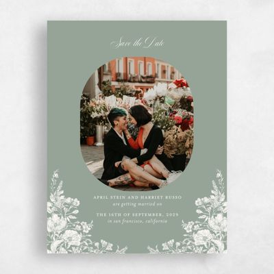 Sage, Green Wedding Save the Date - Heloise Photo