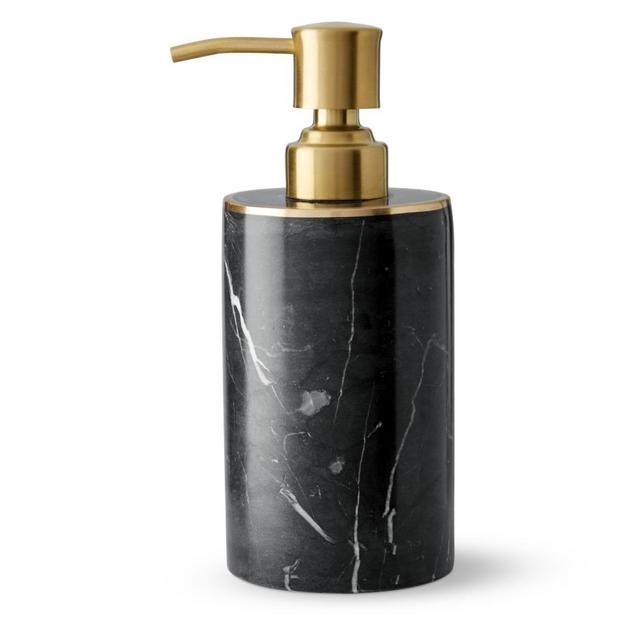 Black Marble and Brass Bath Collection, Soap Dispenser