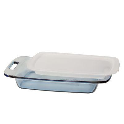 Pyrex®Easy Grab 3-qt Oblong Baking Dish w/ Lid, Atlantic Blue
