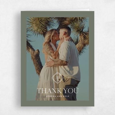 Dark Sage, Green Wedding Thank You - Ragusa Photo