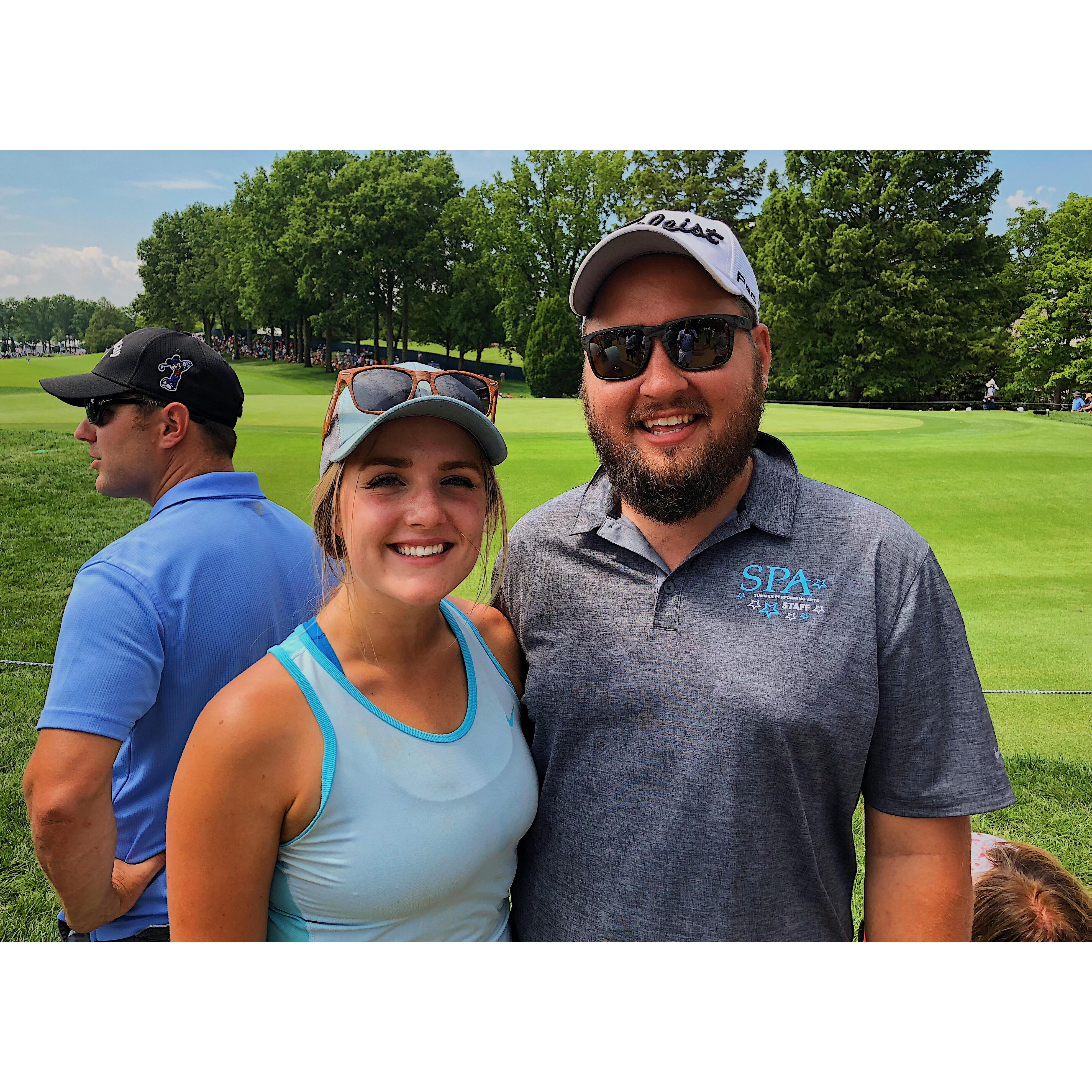08.09.18 - PGA Championship. Alex's favorite summer hobby: Golf. Alex dragged Erica along to St. Louis to watch a pro golf tournament. There wasn't enough H20 in the world to beat the Missouri heat!