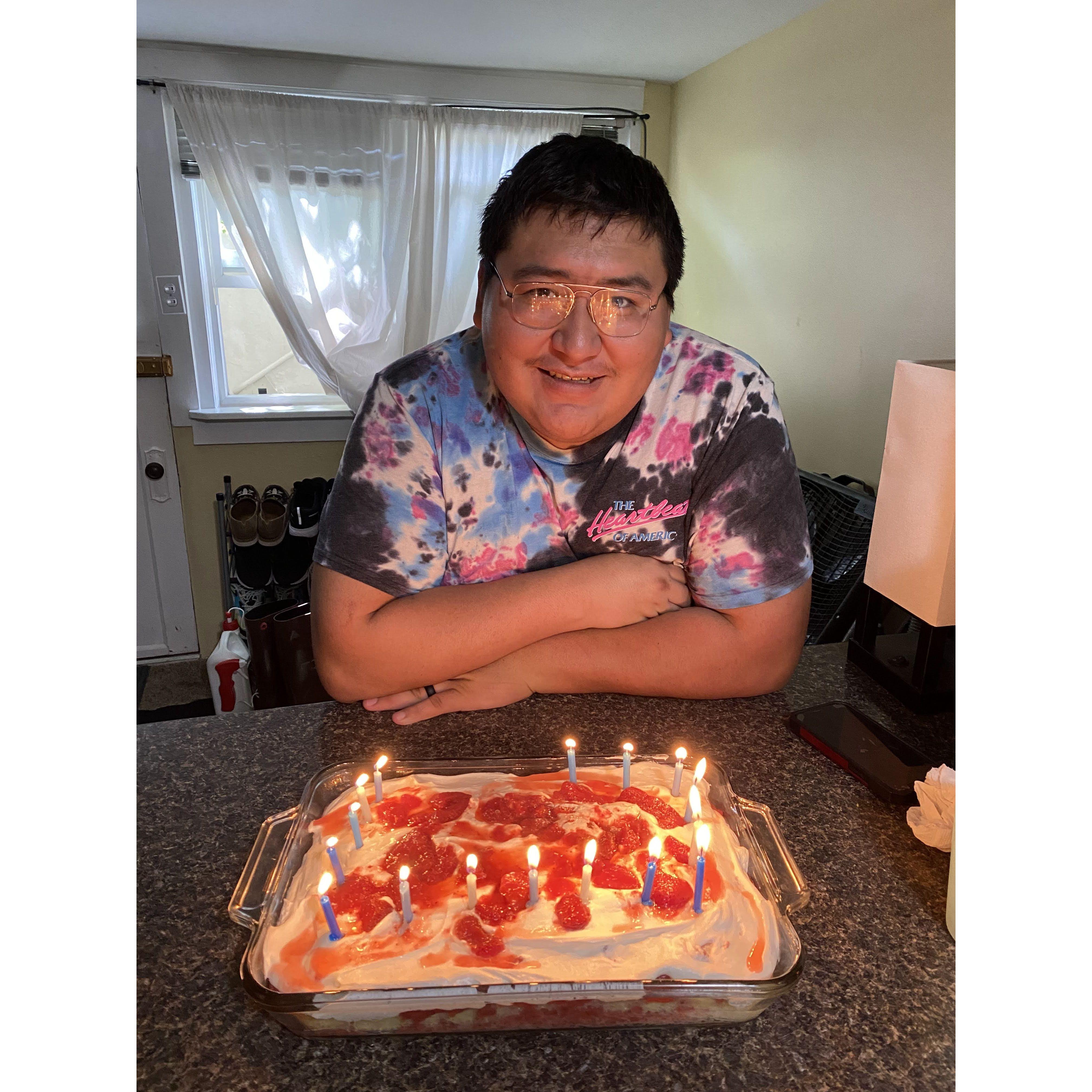 June 21st, 2022- Celebrated E's birthday alone together in our home in Logan, UT.