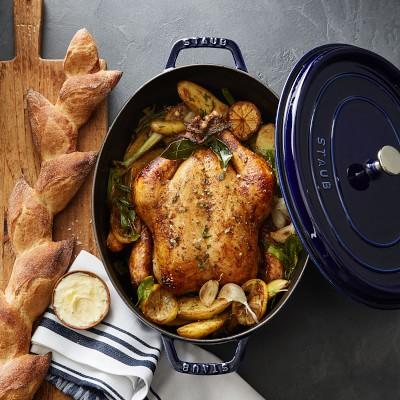 Staub Enameled Cast Iron Oval Dutch Oven (Basil)