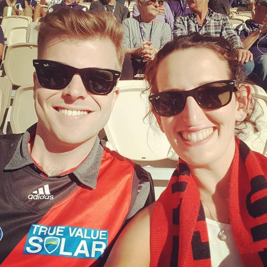 Alex is convinced Courtney's becoming an Essendon fan but she's not so sure...