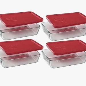 Pyrex 3-Cup Rectangle Food Storage (Pack of 4 Containers)