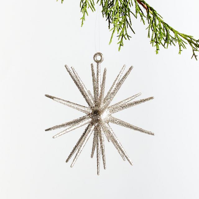 Silver Glitter 3D Star Ornament
