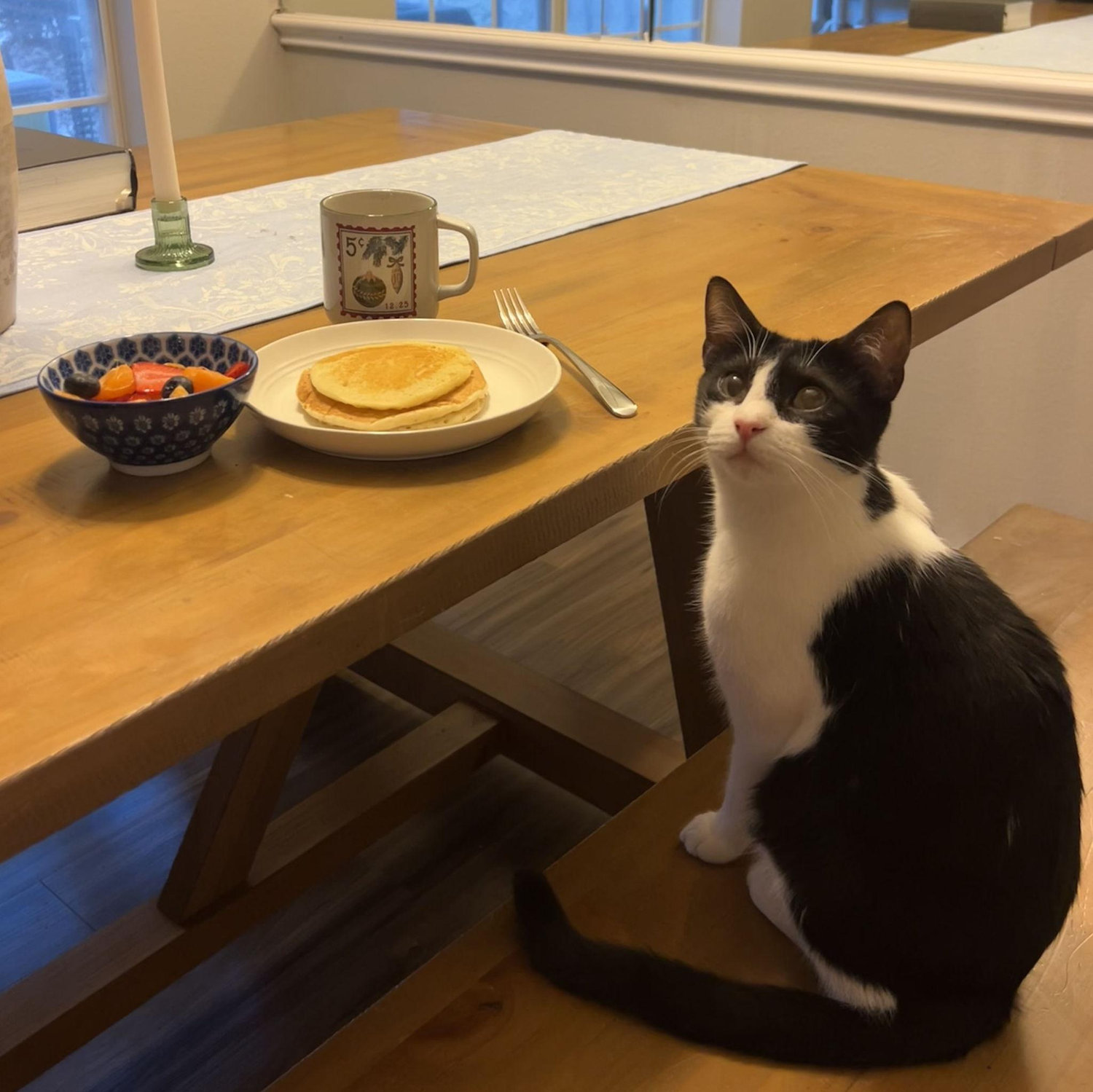 Atlas also hoping this breakfast was served for him...