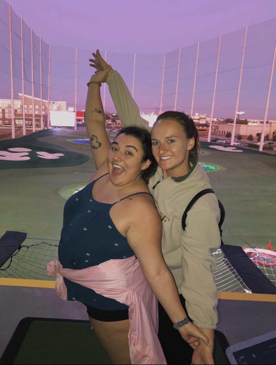 Kara and Bailey at Top Golf in 2019