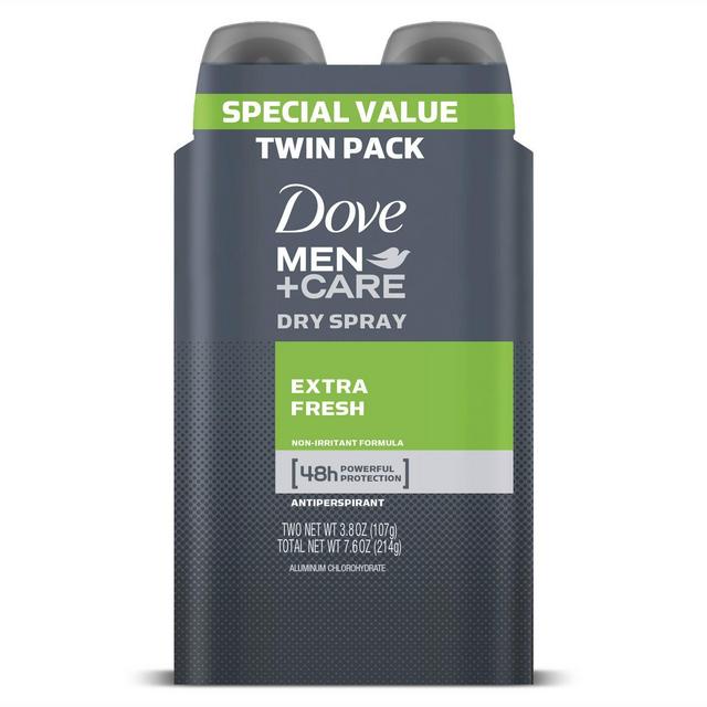 Dove Men+Care Extra Fresh 48-Hour Antiperspirant & Deodorant Dry Spray Twin Pack - 3.8oz/2ct