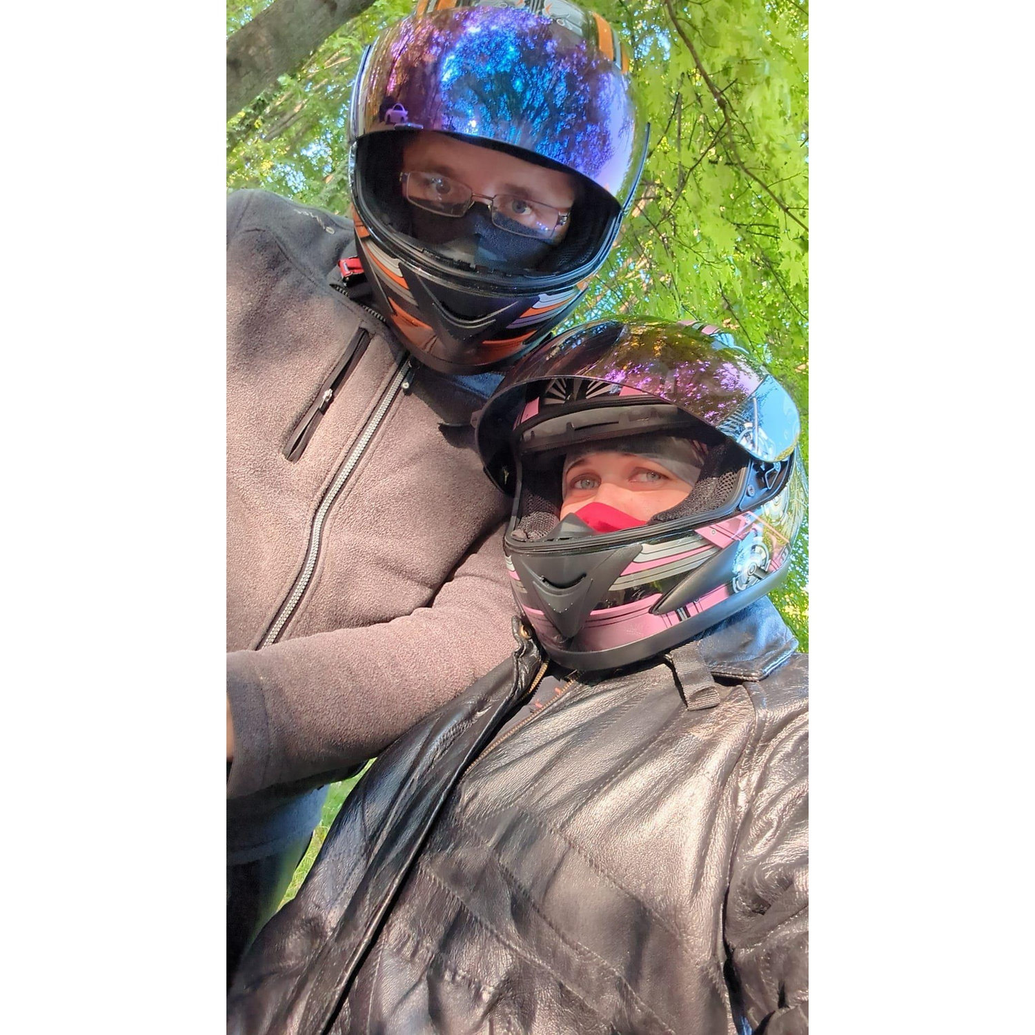 Riding when it was cold!