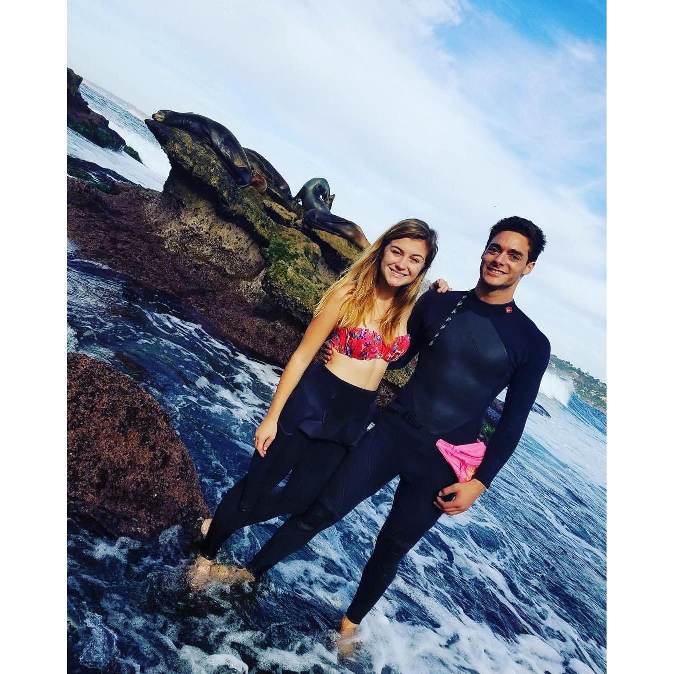 Splashing with the sea lions in La Jolla