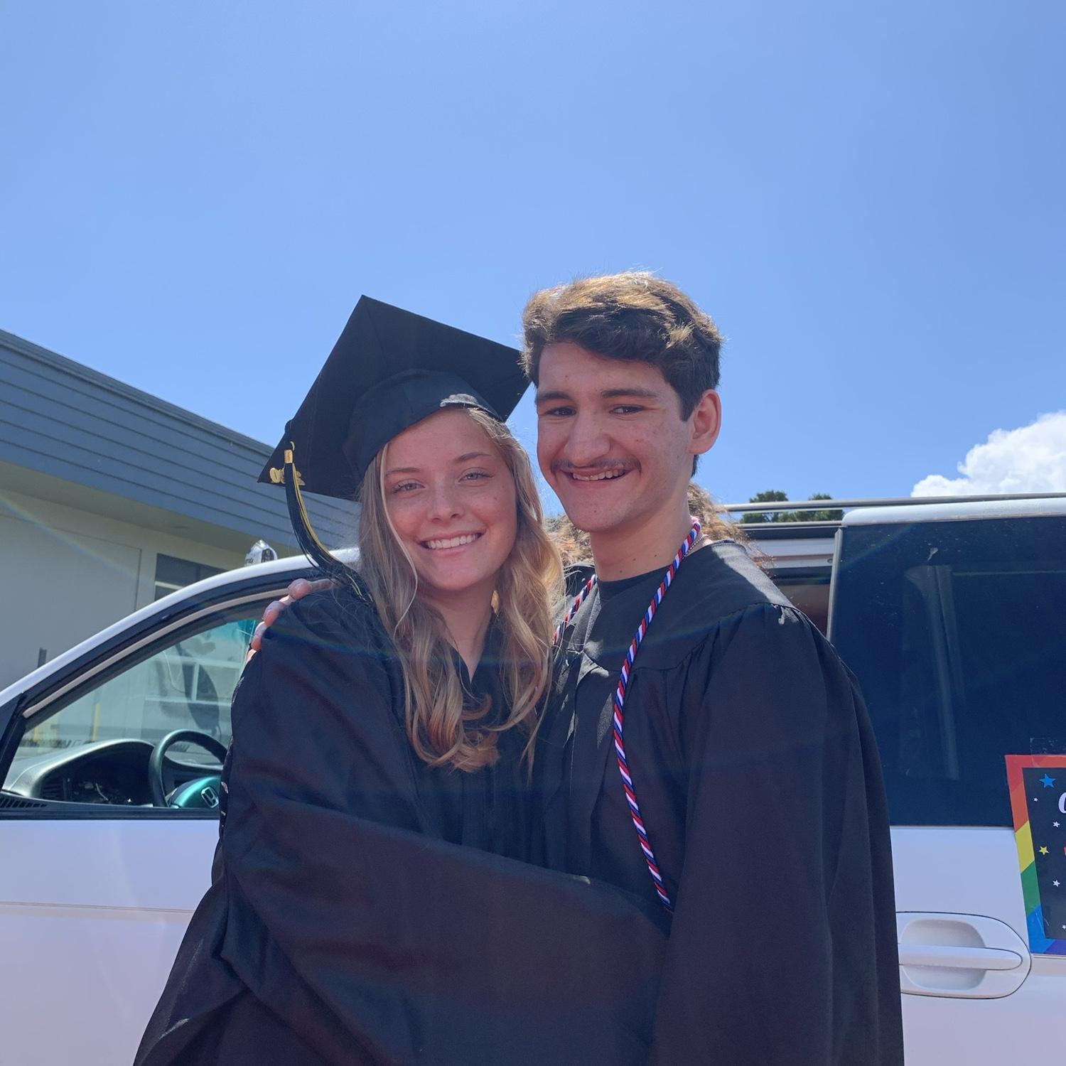 This is a photo on the day we graduated from Bandon High School 2020.