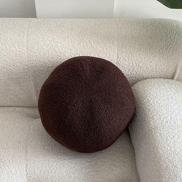 Yooname Chocolate Ball Shaped Plush Pillow,Cute Soft Waist Rest Cushion,Home Decorative Throw Pillow Used to Add Comfort and Style to A Couch,Sofa,Or Living Room.