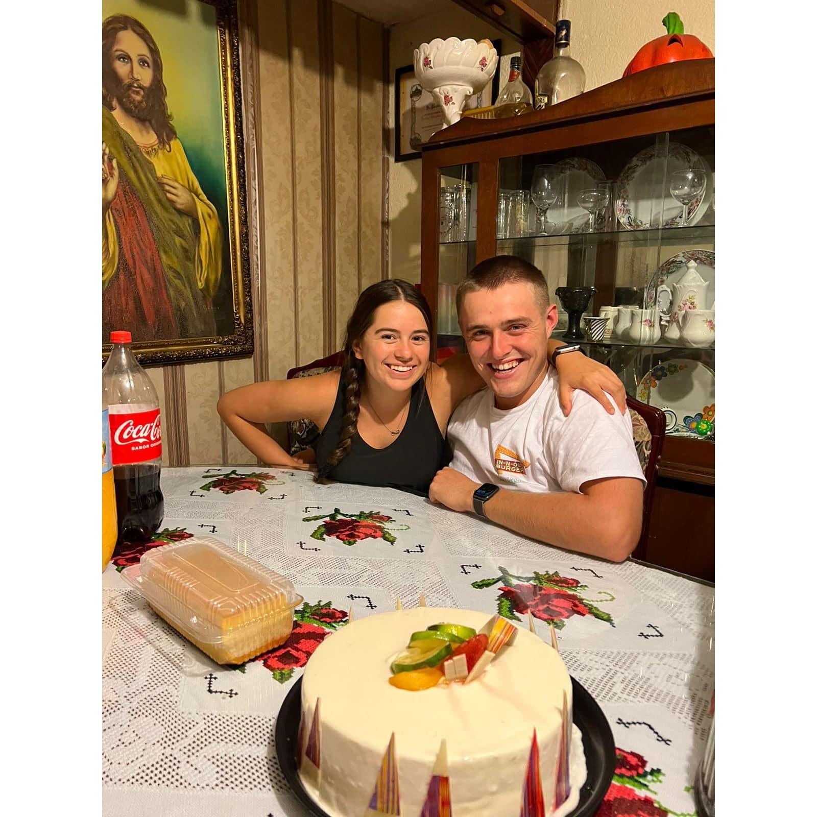 Our first birthday together in Mexico