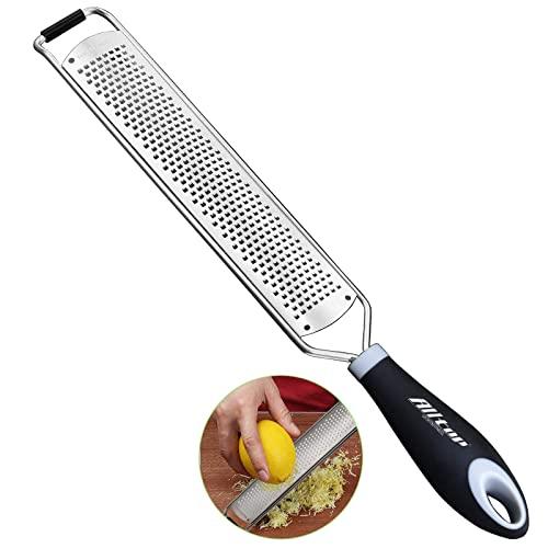 Lemon Zester, Hand-held Stainless Steel Cheese Grater for Kitchen - Fine Shredder