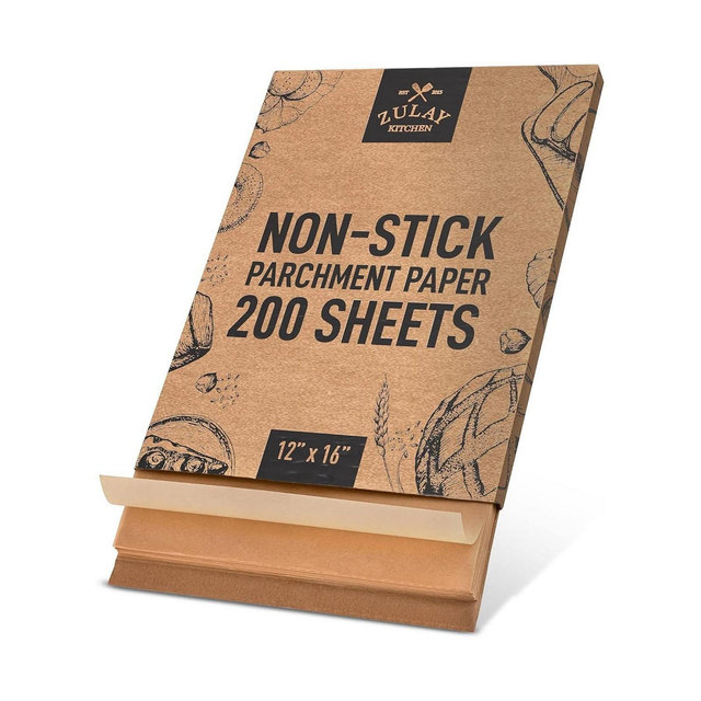 200 Pcs Parchment Paper Sheets - 12x16 Inches Unbleached Non-Stick Baking Paper For Oven