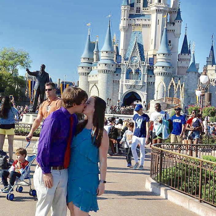 Celebrating our 5 year anniversary the day at Cinderella's Royal Table. Moments before the biggest moment of my life, little did I know ;)
