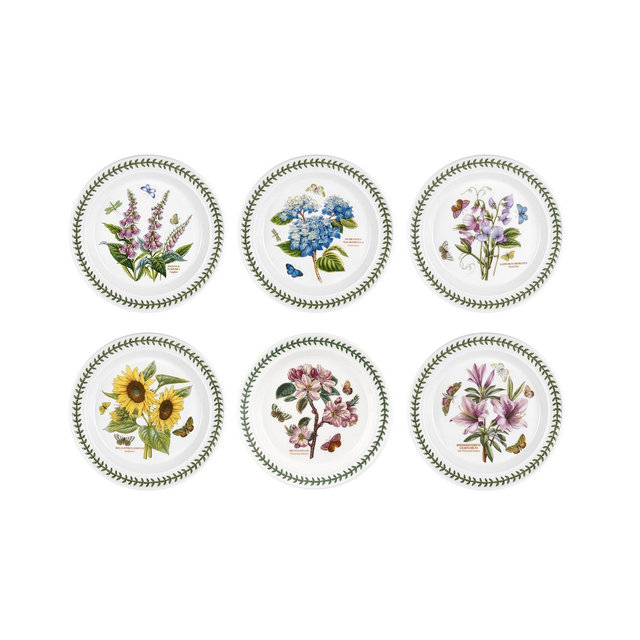 Botanic Garden Dinner Plates, Assorted Set of 6