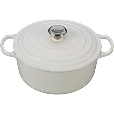 Le Creuset Signature Enameled Cast-Iron 5-1/2-Quart Round French (Dutch) Oven, White