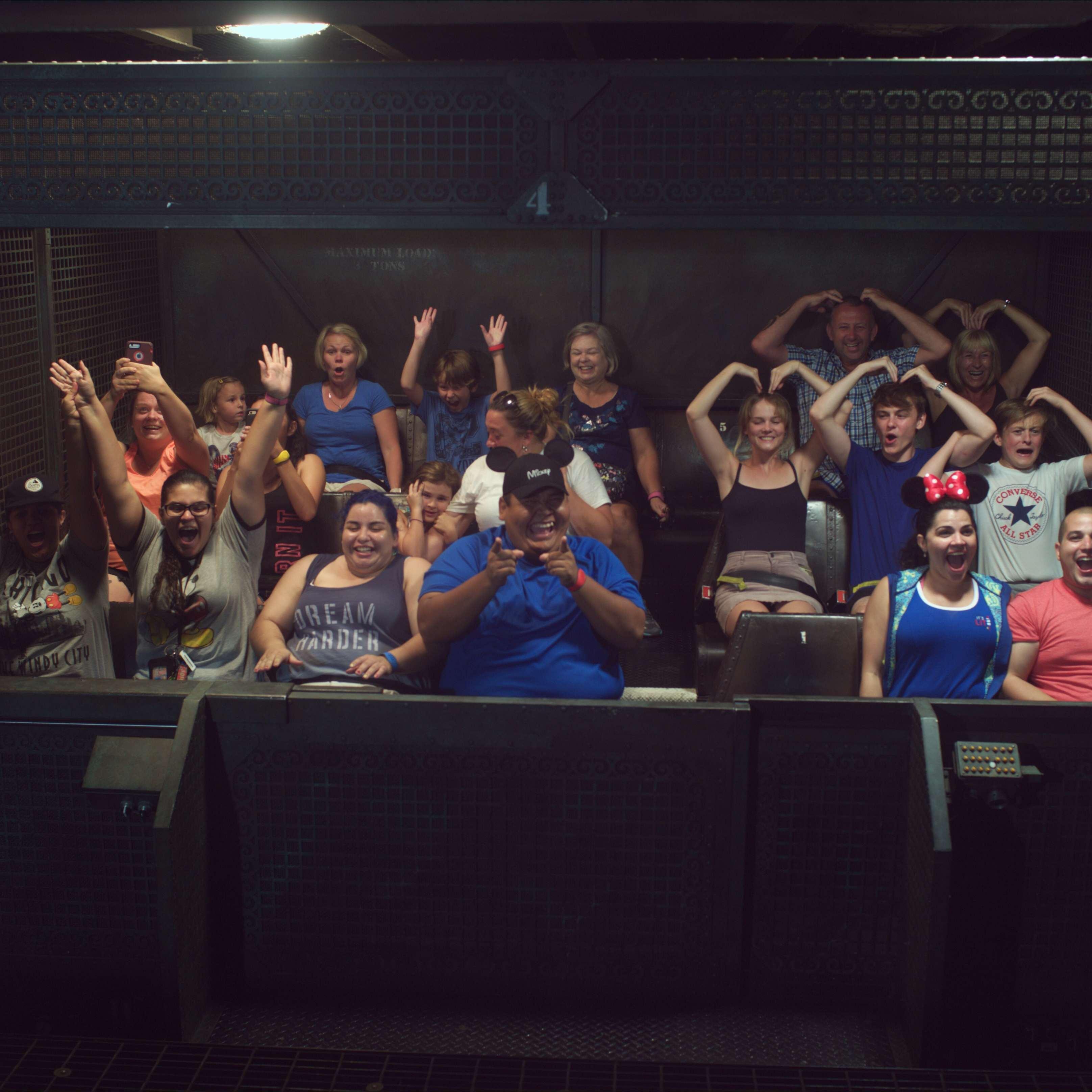 Trying to keep it cool as we plunged in to the tower of terror Disney World